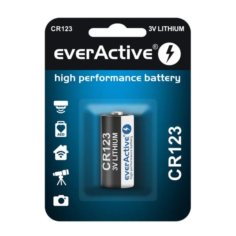 Μπαταρία Λιθίου everActive CR123 3V High Performance (1 Τεμάχιο)