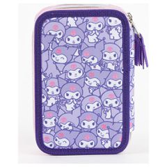 Hello Kitty Kuromi triple pencil case-thumb-1
