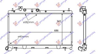 ΨΥΓΕΙΟ 2.0-2.5 ΒΕΝΖΙΝΗ ΑΥΤΟΜΑΤΟ (340x685x16) — SUBARU FORESTER 2008-2012