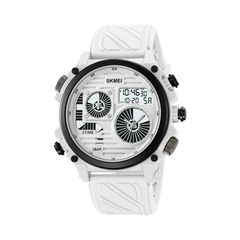 Ψηφιακό/αναλογικό ρολόι χειρός - Skmei - 2202 - White