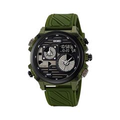 Ψηφιακό/αναλογικό ρολόι χειρός - Skmei - 2202 - Green