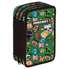 Minecraft Face triple pencil case