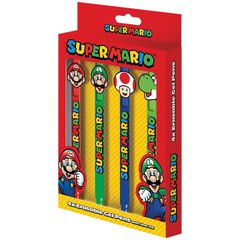SUPER MARIO - 4 Head Topper Erasable Gel Pens