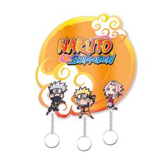 NARUTO - Wall Key Holder with 3 Keyrings-thumb-0