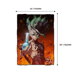 DR STONE - Senku - Blanket 114x152cm-thumb-1
