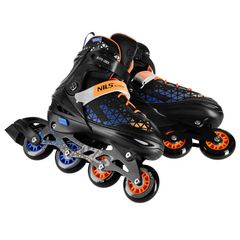 NH18190A BRAVE BLUE-ORANGE ROLLER SKATES SIZE S (29-33) WITH NILS EXTREME HOCKEY BOARD-thumb-4