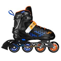 NH18190A BRAVE BLUE-ORANGE ROLLER SKATES SIZE S (29-33) WITH NILS EXTREME HOCKEY BOARD-thumb-2