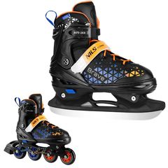 NH18190A BRAVE BLUE-ORANGE ROLLER SKATES SIZE S (29-33) WITH NILS EXTREME HOCKEY BOARD-thumb-1