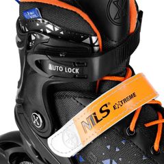 NH18190A BRAVE BLUE-ORANGE ROLLER SKATES SIZE S (29-33) WITH NILS EXTREME HOCKEY BOARD-thumb-6
