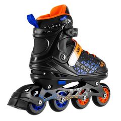 NH18190A BRAVE BLUE-ORANGE ROLLER SKATES SIZE S (29-33) WITH NILS EXTREME HOCKEY BOARD-thumb-3
