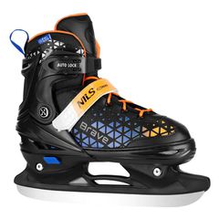 NH18190A BRAVE BLUE-ORANGE ROLLER SKATES SIZE S (29-33) WITH NILS EXTREME HOCKEY BOARD-thumb-7