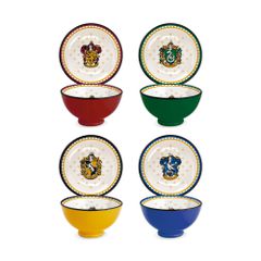 HARRY POTTER - The 4 Houses - Set of 4 Bowls 14oz