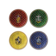 HARRY POTTER - The 4 Houses - Set of 4 Dessert Plates 19cm