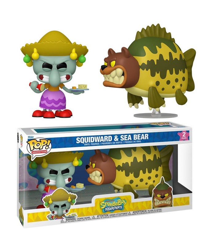 SPONGEBOB - POP Animation - 2 Pack Squidward & Sae Bear