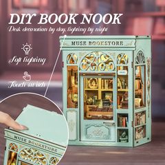 BOOK NOOK KIT - DIY- Muse Bookstore - 201pc + LED Light-thumb-1
