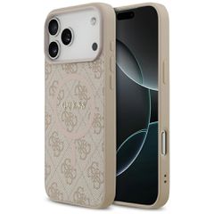 Guess 4G Ring Classic Logo MagSafena iPhone 17 Pro Max Case - Pink