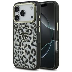 Guess Leopard Glitter MagSafe Case for iPhone 17 Pro - Black