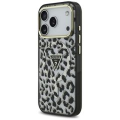 Guess Leopard Glitter MagSafe Case for iPhone 17 Pro Max - Black-thumb-1