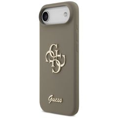 Guess Silicone Big 4G Script Case for iPhone Air - Brown-thumb-1