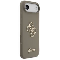 Guess Silicone Big 4G Script Case for iPhone Air - Brown-thumb-3