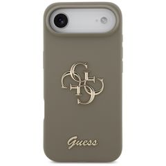 Guess Silicone Big 4G Script Case for iPhone Air - Brown-thumb-2