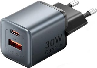 Vention 30W - charger with GaN technology, 1x USB-A, 1x USB-C (black)