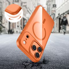 Tech-Protect MagMat MagSafe Case for iPhone 17 Pro - Transparent Orange-thumb-4