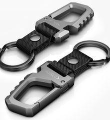 Tech-Protect Slidelock Keychain - Black and Gray-thumb-1
