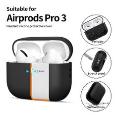 Tech-Protect Silicone Case for AirPods Pro 3 - Black-thumb-3