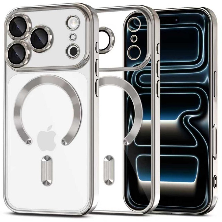 Tech-Protect MagFlex MagSafe case for iPhone 17 Pro - transparent silver