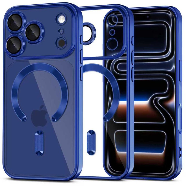 Tech-Protect MagFlex MagSafe Case for iPhone 17 Pro - Clear Navy Blue