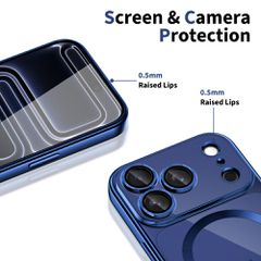 Tech-Protect MagFlex MagSafe Case for iPhone 17 Pro Max - Clear Navy Blue-thumb-2