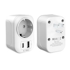 Tech-Protect TA100 US Adapter - White-thumb-1