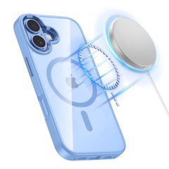Tech-Protect MagMat MagSafe Case for iPhone 17 - Transparent Blue-thumb-3