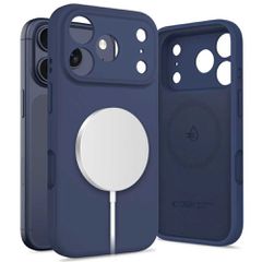 Tech-Protect Silicone MagSafe Case for iPhone 17 Pro - Navy Blue
