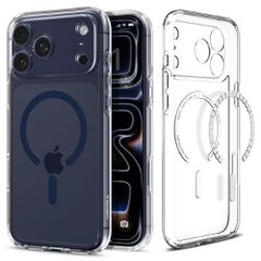 Spigen Ultra Hybrid MagSafe Case for iPhone 17 Pro - Clear Navy Blue