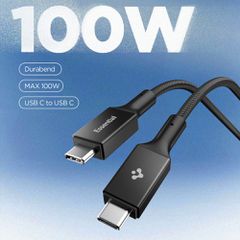 Spigen EB10010CC 100W 100 cm Cable - Black-thumb-2