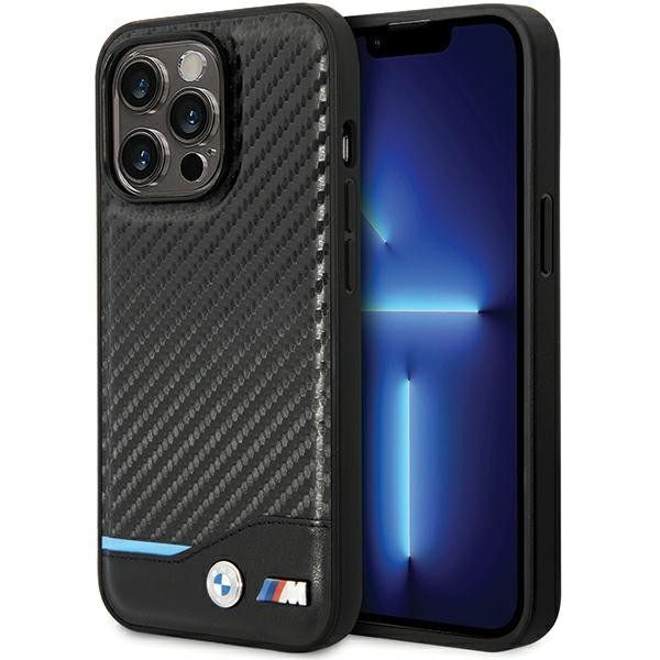 BMW Leather Carbon Case for iPhone 13 Pro Max - Black