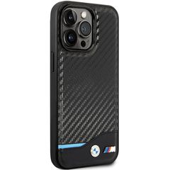 BMW Leather Carbon Case for iPhone 13 Pro Max - Black-thumb-3