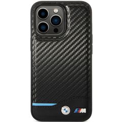 BMW Leather Carbon Case for iPhone 13 Pro Max - Black-thumb-2