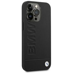 BMW Leather Stamp Case for iPhone 14 Pro - Black-thumb-3