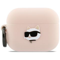 Karl Lagerfeld Silicone Chaupette Head 3D Case for AirPods Pro 3 - Pink