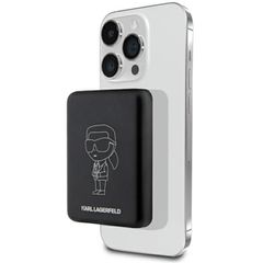 Karl Lagerfeld Ikonik MagSafe 5W 3000mAh Inductive Power Bank - Black