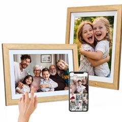 Wozinsky WRC-32 10.1" Digital Photo Frame with Frameo 32GB App - Light Brown