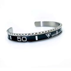 Μαύρο αντρικό bracelet βραχιόλι ατσάλινο