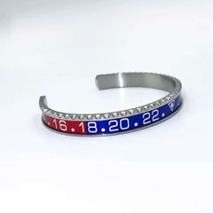 Μπλε κόκκινο αντρικό bracelet βραχιόλι ατσάλινο