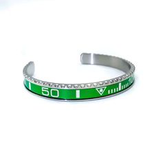 Πράσινο αντρικό bracelet βραχιόλι ατσάλινο