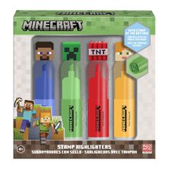 Minecraft pack with 4 highlighters with stamp-thumb-1