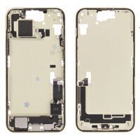 For iPhone/iPad (AP15PL0021YPSP-B) Middle Frame (Pulled B) incl. small parts - Yellow, For iPhone 15 Plus