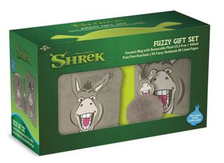 SHREK - Donkey - Fuzzy Gift Set - Notebook + 14,9oz Mug + Keychain